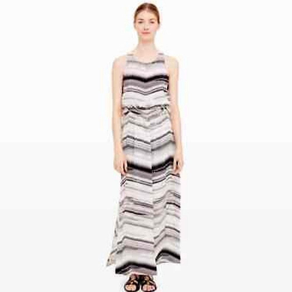 Club Monaco 100% Pure Silk Open Back Maxi Dress